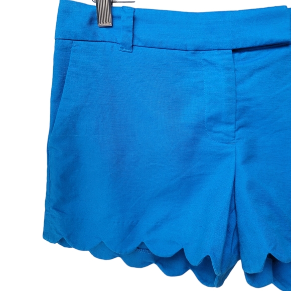 J.Crew Linen Blend Scallop Shorts Size 6 - Picture 3 of 15